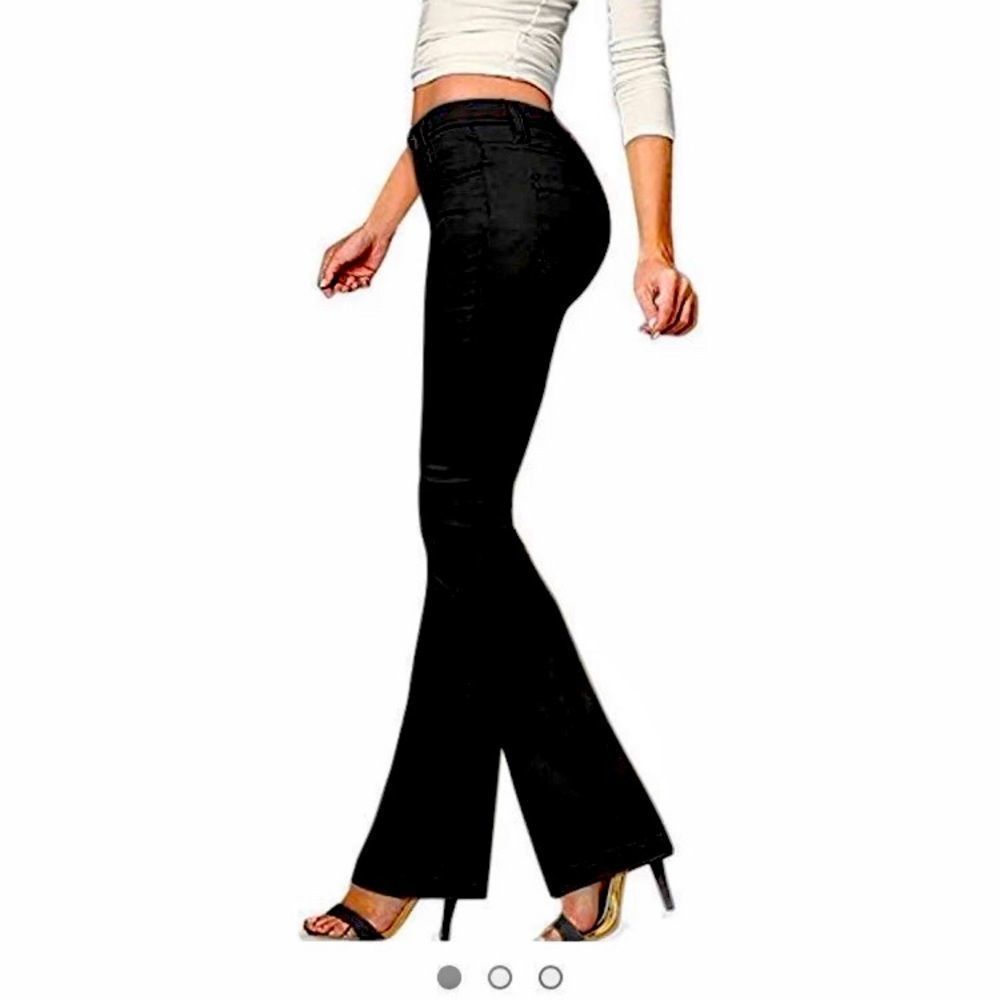 HYBRID & CO BOOTCUT SKINNY STRETCH PANTS